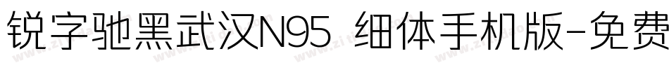 锐字驰黑武汉N95 细体手机版字体转换